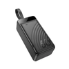 Hoco J123C 60000mAh Power Bank with Digital Display, PD20W Fast Charging & Built-In LED Light – Black