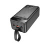 Hoco J123C 60000mAh Power Bank with Digital Display, PD20W Fast Charging & Built-In LED Light – Black