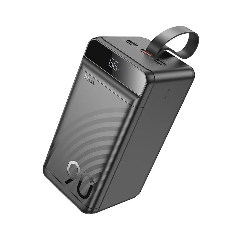 Hoco J123D 90000mAh Power Bank with 22.5W PD Fast Charging, 3 USB & Type-C, Torch Light – Black