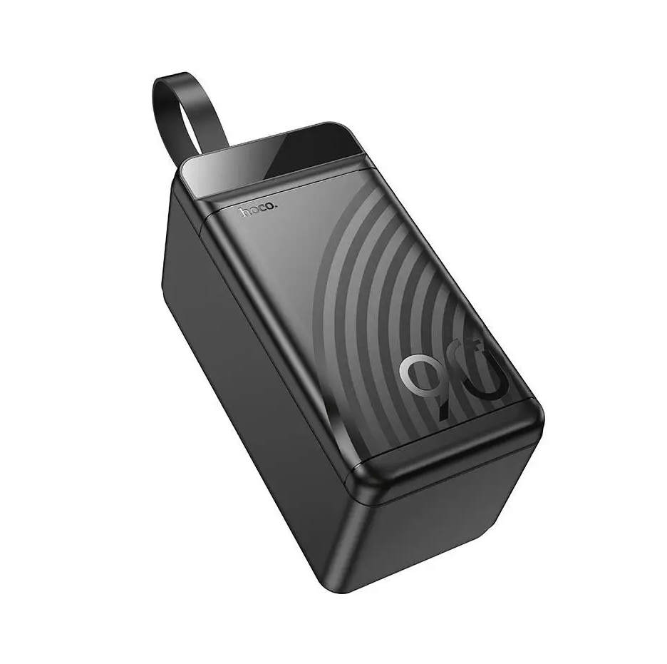 Hoco J123D 90000mAh Power Bank with 22.5W PD Fast Charging, 3 USB & Type-C, Torch Light – Black