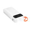 Hoco J151A Spirit 20000mAh Power Bank with 4 Built-in Cables, Dual LED Light, Fast Charging, Digital Display – White