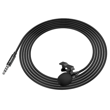 Hoco Omnidirectional Lavalier Microphone: Clear Sound, 3.5mm Plug & Play, 2m Cable . Elevate Your Audio Recording Experience. L14.