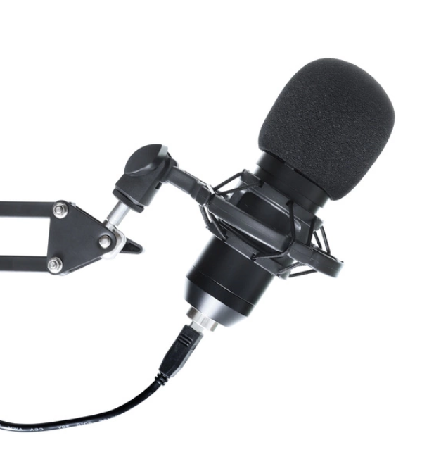 Hoco Studio USB Condenser Gaming Microphone with Boom Arm, Shock Mount, POP Filter & Windshield – Plug & Play for PC & Mac