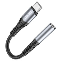 Hoco Type-C to 3.5mm Audio Converter. Compatible with Xiaomi, OnePlus, iPad Pro/Air, Samsung, Premium Build for Tangle-Free Durability. LS33