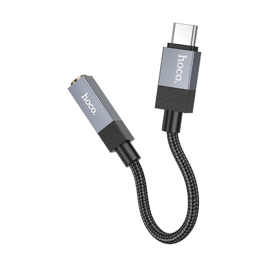 Hoco Type-C to 3.5mm Audio Converter. Compatible with Xiaomi, OnePlus, iPad Pro/Air, Samsung, Premium Build for Tangle-Free Durability. UPA32C