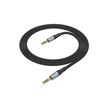 Hoco UPA26 1m AUX Audio Cable 3.5mm to 3.5mm Braided Copper Core – Black