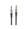 Hoco UPA26 1m AUX Audio Cable 3.5mm to 3.5mm Braided Copper Core – Black