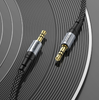 Hoco UPA26 1m AUX Audio Cable 3.5mm to 3.5mm Braided Copper Core – Black