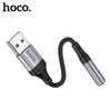 Hoco USB-A to AUX 3.5mm Converter External Soundcard. Premium Aluminium Build, Supports sound output and Microphone input, Compact Design. LS36.