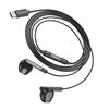 Hoco USB-C Earphones. Compatible with Huawei, Xiaomi, OnePlus, iPad Pro/Air, Samsung, Premium Build for Tangle-Free Durability. Black. M123