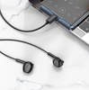 Hoco USB-C Earphones. Compatible with Huawei, Xiaomi, OnePlus, iPad Pro/Air, Samsung, Premium Build for Tangle-Free Durability. Black. M123