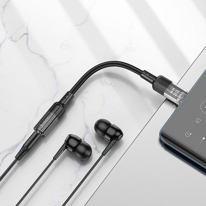 Hoco USB-C to AUX 3.5mm AUIDO External Soundcard. Premium Build, Supports sound output and Microphone input, Compact Design. LS37