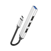 Hoco USB 3 hub USB C to 4 port USB adapter 3 x USB 2 1 x USB 3 windows mac linux consoles HB26. Silver