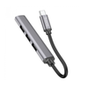 Hoco USB 3 hub USB C to 4 port USB adapter 3 x USB 2 1 x USB 3 windows mac linux consoles HB26. Grey