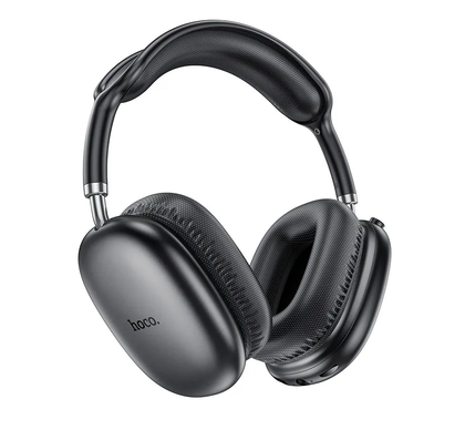 Hoco W35 Air Black Wireless BT 5.3 Headphones. Microphone, AUX, Deep Bass Hi-Fi Audio. 45hr Music/Talk. SD Card Support