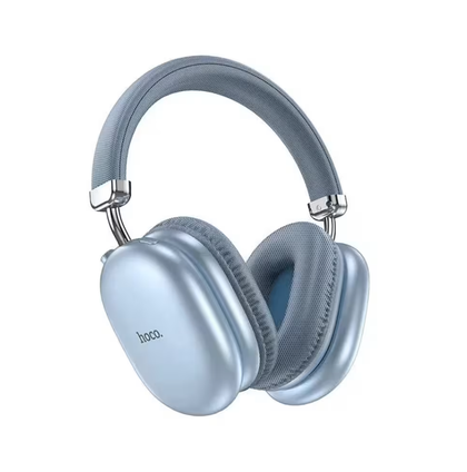 Hoco W35 Max Sky Blue Wireless BT 5.4 ANC Headphones. Microphone, AUX, Deep Bass Hi-Fi Audio. 45hr Music/Talk. SD Card Support