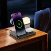 Hoco Wireless Charging Desktop stand with lamp. For phone, watch, earbuds. 15W. Black. CQ9