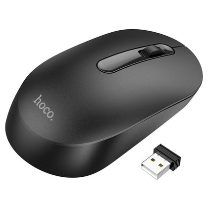 Hoco Wireless Mouse. 2.4g, Lightweight, 1200 dpi cursor speed, sensitive and durable. Black. GM14