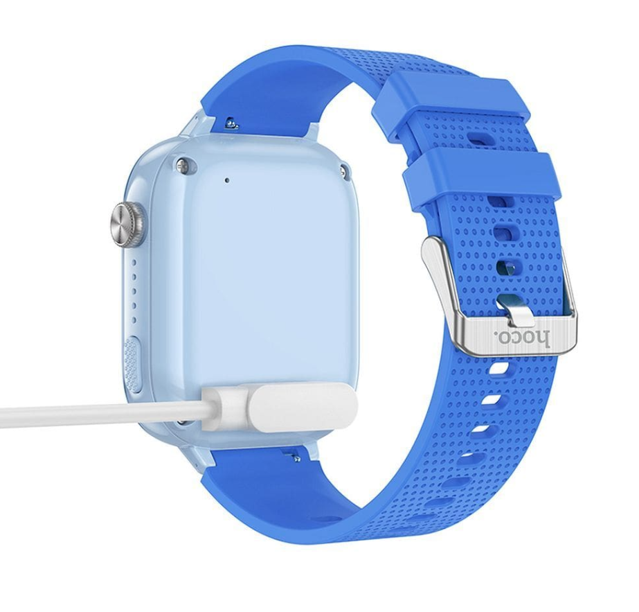 Hoco Y101 Kids 4G Smart Watch with GPS, WiFi, Camera, 1.83″ HD Screen, Nano SIM, Android 8.1, IP65 Waterproof – Blue