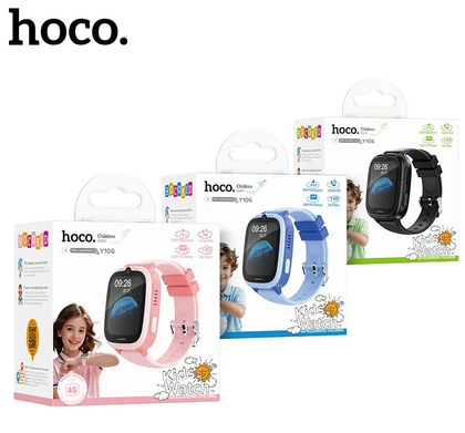 Hoco Y106 Kids 4G Smartwatch Phone – GPS Tracker, Video Call, SOS, IPX7 Waterproof, 1.83