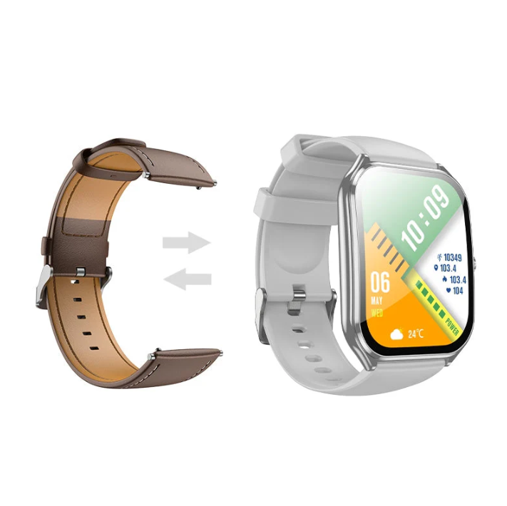 Hoco Y28 AMOLED Smart Watch 1.43" Bluetooth Call, Heart Rate & SpO₂ Tracker, IP67 Waterproof, Silver (Android & iOS)