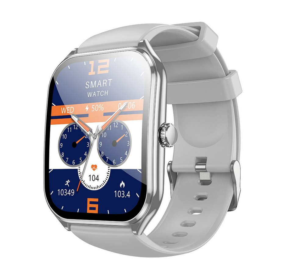 Hoco Y28 AMOLED Smart Watch 1.43" Bluetooth Call, Heart Rate & SpO₂ Tracker, IP67 Waterproof, Silver (Android & iOS)