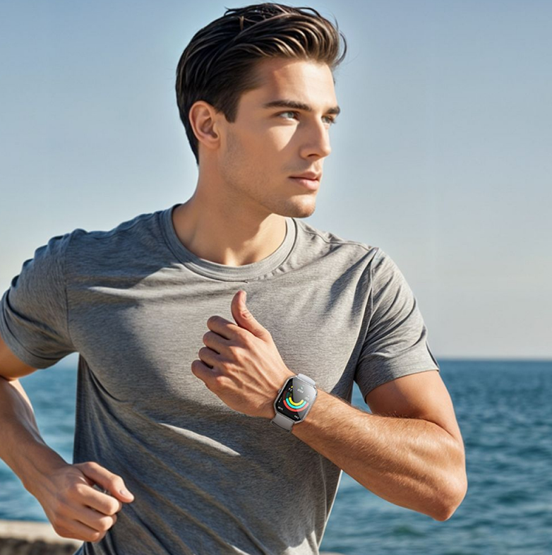 Hoco Y28 AMOLED Smart Watch 1.43" Bluetooth Call, Heart Rate & SpO₂ Tracker, IP67 Waterproof, Silver (Android & iOS)