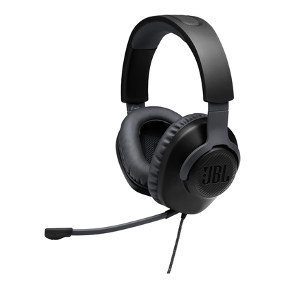 JBL Quantum 100 Wired Gaming Headset with Boom Mic, Memory Foam, 3.5mm Multi-Platform Compatible – PC, PS5, Xbox, Switch, Black