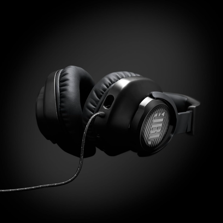 JBL Quantum 100 Wired Gaming Headset with Boom Mic, Memory Foam, 3.5mm Multi-Platform Compatible – PC, PS5, Xbox, Switch, Black