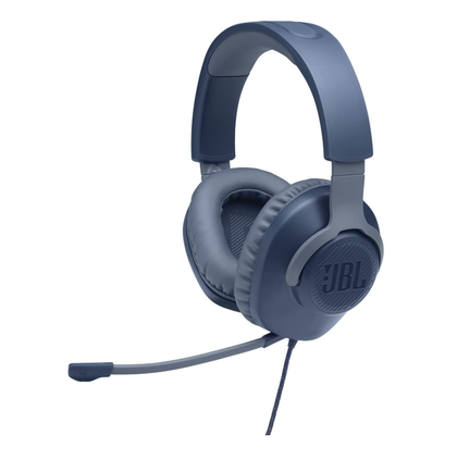JBL Quantum 100 Wired Gaming Headset with Boom Mic, Memory Foam, 3.5mm Multi-Platform Compatible – PC, PS5, Xbox, Switch, Blue