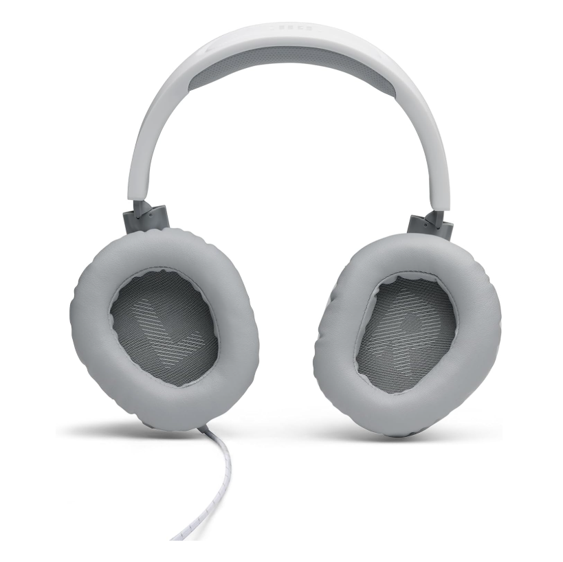 JBL Quantum 100 Wired Gaming Headset with Boom Mic, Memory Foam, 3.5mm Multi-Platform Compatible – PC, PS5, Xbox, Switch, White