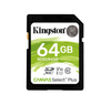 Kingston Canvas Select Plus, Flash memory card, 64 GB, Video Class V10, UHS,I U1, Class10, SDXC UHS,I