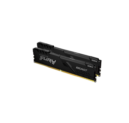 Kingston FURY Beast, DDR4, 32GB, 2 x 16GB, Computer RAM Memory, DIMM 288 pin, 3200 MHz, PC4, 25600, CL16, 1.35 V, unbuffered, Non ECC, black