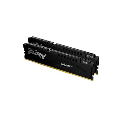 Kingston FURY Beast, DDR5, 16GB, 2 x 8GB, Computer RAM Memory, DIMM 288 pin, 5200 MHz, PC5, 41600, CL36, 1.25 V, unbuffered, on, die ECC, black