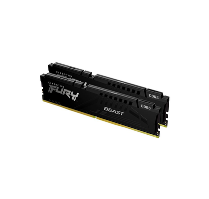 Kingston FURY Beast, DDR5, 32GB, 2 x 16GB, Computer RAM Memory, DIMM 288 pin, 5600 MHz, PC5, 44800, CL40, 1.25 V, unbuffered, on, die ECC, black