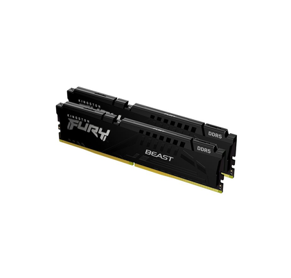 Kingston FURY Beast, DDR5, 32GB, 2 x 16GB, Computer RAM Memory, DIMM 288 pin, 6000 MHz, PC5, 48000, CL40, 1.35 V, unbuffered, on, die ECC, black