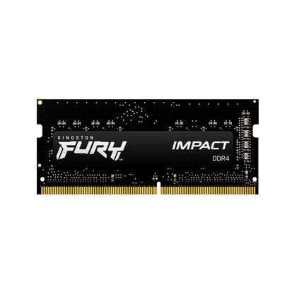 Kingston FURY Impact, DDR4, 32GB, 2 x 16GB, Computer RAM Memory, SO DIMM 260 pin, 3200 MHz, PC4, 25600, CL20, 1.2 V, unbuffered, Non ECC, black