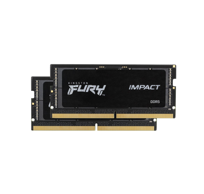 Kingston FURY Impact, DDR5, 64GB, 2 x 32GB, Computer RAM Memory, SO DIMM 262 pin, 4800 MHz, PC5, 38400, CL38, 1.1 V, unbuffered, on, die ECC