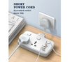 Ldnio SC2413 short Extension Cord IE UK Worldwide Plug 3 USB 1 USB-C ports PD QC3 Power Strip Wire Power Socket Laptop android ipad iphone Fast Charge