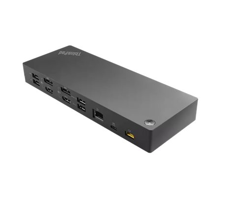 Lenovo ThinkPad Hybrid USB-C & USB-A Docking Station – 2 x HDMI, 2 x DisplayPort, Gigabit Ethernet, 135 W Power Adapter (40AF0135UK)