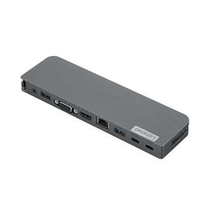 Lenovo USB-C Mini Dock 65W – HDMI, VGA, USB 3.1, USB 2.0, RJ-45 Gigabit Ethernet, Audio Jack – Compact Portable Docking Station