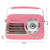 Madison FREESOUND-VR40P 30W Vintage Bluetooth Portable Radio with USB, FM, AUX, Long Battery Life – Pink