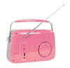 Madison FREESOUND-VR40P 30W Vintage Bluetooth Portable Radio with USB, FM, AUX, Long Battery Life – Pink