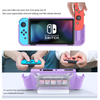 Nintendo Switch OLED Protective Shockproof Case Cover Purple with kick stand 5 game cartridge magnetic holder