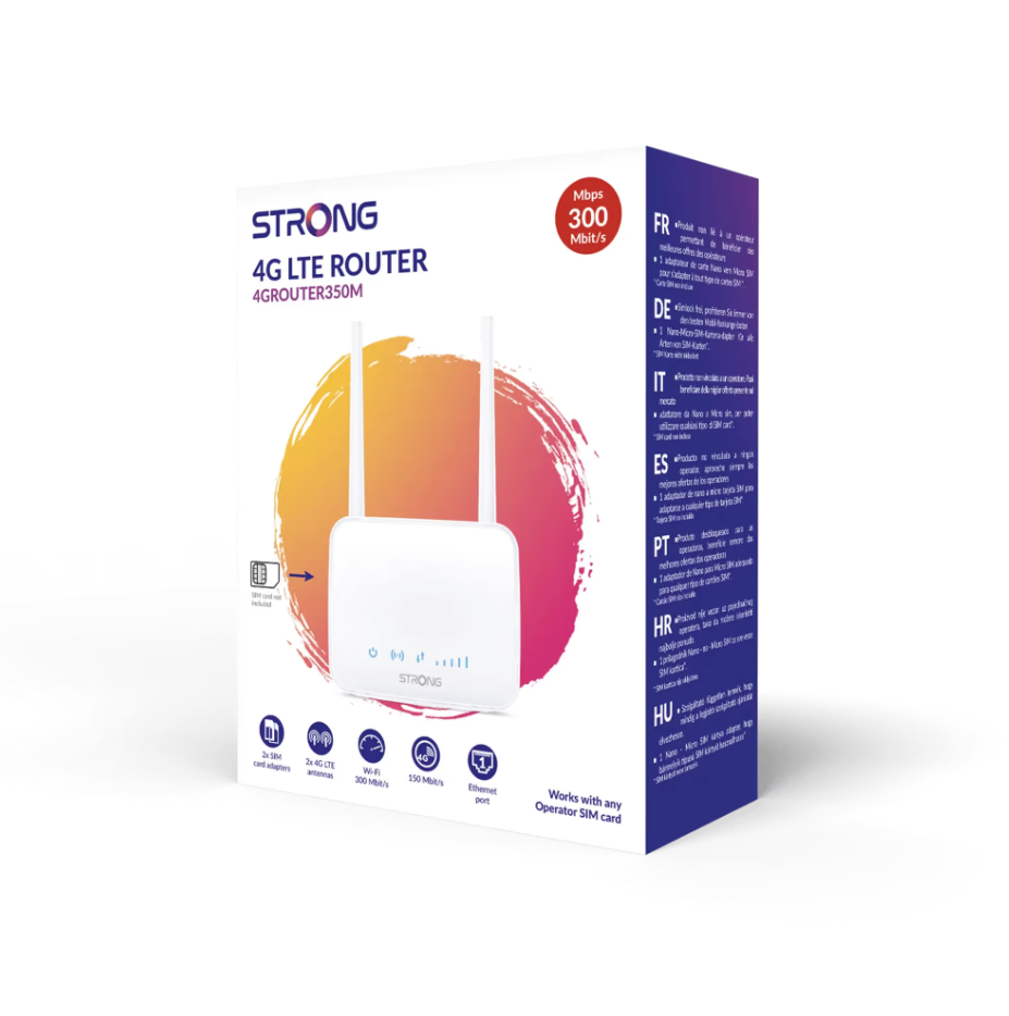 STRONG 4G LTE Router 350 Mini – Portable 4G WiFi Router, Up to 150Mbps LTE, 300Mbps Wi-Fi, Ethernet Port, SIM Card Support