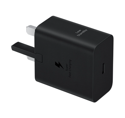 Samsung EP-T4511, 45W Super Fast Charger Plug, with USB-C to USB-C cable. Black.