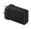 Samsung EP-T6530, 65W Trio Super Fast 2.0 Travel Adapter. Plug with 2x USB-C port 1x USB-A port. Black.