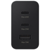 Samsung EP-T6530, 65W Trio Super Fast 2.0 Travel Adapter. Plug with 2x USB-C port 1x USB-A port. Black.