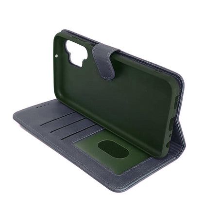 Samsung A13 4G 5G / A04s 5G phone case wallet cover flip anti drop anti slip shockproof blue cover