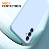 Samsung A15 4G 5G phone case Soft Flexible Rubber Protective Cover light blue liquid silicone